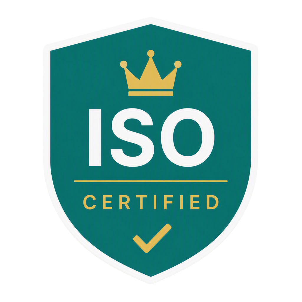 ISO tanúsított vállalat jelvény